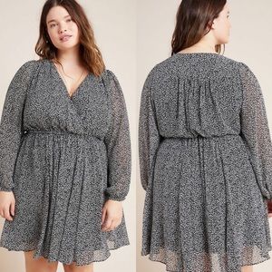 Anthropologie Maeve Carolyn Mini Dress 2X Leopard
